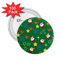 Santa Green 2 25  Buttons (100 Pack) 