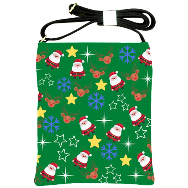 Santa Green Shoulder Sling Bag
