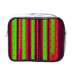 Warped Stripy Dots Mini Toiletries Bag (one Side) by essentialimage365