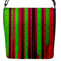 Warped Stripy Dots Flap Closure Messenger Bag (s) by essentialimage365