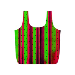 Warped Stripy Dots Full Print Recycle Bag (s)