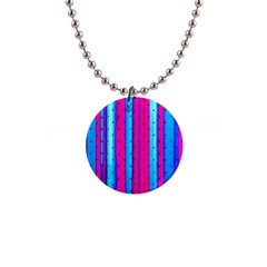 Warped Stripy Dots 1  Button Necklace by essentialimage365