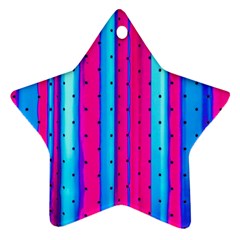 Warped Stripy Dots Star Ornament (two Sides) by essentialimage365