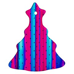 Warped Stripy Dots Christmas Tree Ornament (two Sides) by essentialimage365