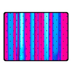 Warped Stripy Dots Double Sided Fleece Blanket (small)  by essentialimage365