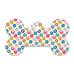 Multicolored Sweet Donuts Dog Tag Bone (one Side) by SychEva