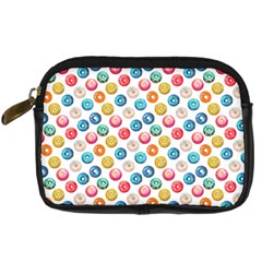 Multicolored Sweet Donuts Digital Camera Leather Case by SychEva