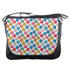 Multicolored Sweet Donuts Messenger Bag by SychEva