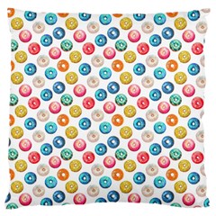 Multicolored Sweet Donuts Large Cushion Case (one Side) by SychEva