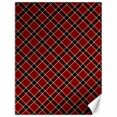 Dark Red Tartan, Retro Buffalo Plaid, Tiled Pattern Canvas 12  X 16  by Casemiro