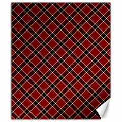 Dark Red Tartan, Retro Buffalo Plaid, Tiled Pattern Canvas 20  X 24  by Casemiro
