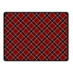 Dark Red Tartan, Retro Buffalo Plaid, Tiled Pattern Fleece Blanket (small) by Casemiro