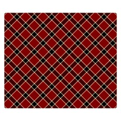 Dark Red Tartan, Retro Buffalo Plaid, Tiled Pattern Double Sided Flano Blanket (small)  by Casemiro