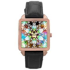 375 Chroma Digital Art Custom Rose Gold Leather Watch  by Drippycreamart