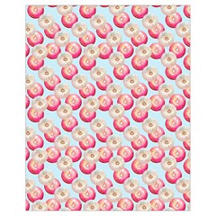 Pink And White Donuts On Blue Drawstring Bag (small) by SychEva