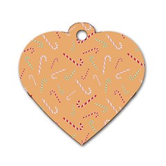 Sweet Christmas Candy Dog Tag Heart (one Side) by SychEva