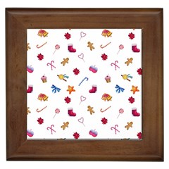 Christmas Elements Framed Tile by SychEva