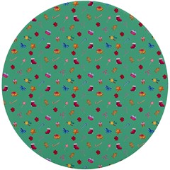 Christmas Elements For The Holiday Uv Print Round Tile Coaster by SychEva