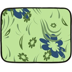 Folk Flowers Print Floral Pattern Ethnic Art Double Sided Fleece Blanket (mini)  by Eskimos