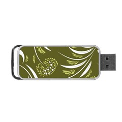 Folk Flowers Print Floral Pattern Ethnic Art Portable Usb Flash (two Sides) by Eskimos