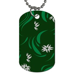 Folk Flowers Print Floral Pattern Ethnic Art Dog Tag (two Sides) by Eskimos