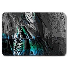 Glitch Witch Large Doormat  by MRNStudios