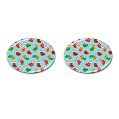 Christmas Socks Cufflinks (Oval)