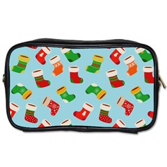 Christmas Socks Toiletries Bag (one Side)