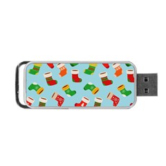 Christmas Socks Portable Usb Flash (one Side) by SychEva