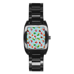 Christmas Socks Stainless Steel Barrel Watch