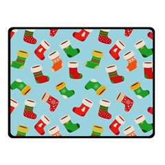 Christmas Socks Double Sided Fleece Blanket (Small) 