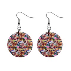 Retro Color Mini Button Earrings