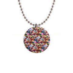 Retro Color 1  Button Necklace by Sparkle