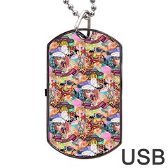 Retro Color Dog Tag USB Flash (One Side)