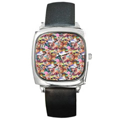 Retro Color Square Metal Watch