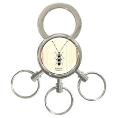 Banded Alder Borer  3-Ring Key Chain