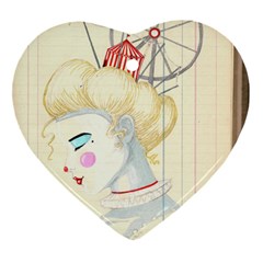 Clown Maiden Heart Ornament (two Sides) by Limerence