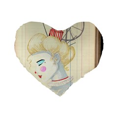 Clown Maiden Standard 16  Premium Heart Shape Cushions by Limerence