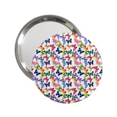 Multicolored Butterflies 2.25  Handbag Mirrors