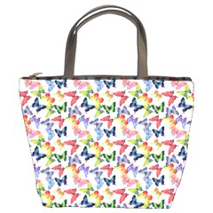 Multicolored Butterflies Bucket Bag