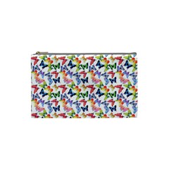 Multicolored Butterflies Cosmetic Bag (Small)