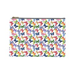 Multicolored Butterflies Cosmetic Bag (large) by SychEva