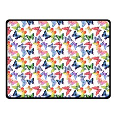 Multicolored Butterflies Fleece Blanket (Small)