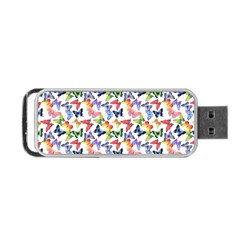 Multicolored Butterflies Portable USB Flash (Two Sides)