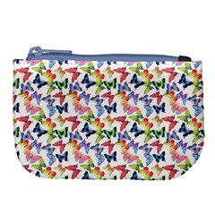 Multicolored Butterflies Large Coin Purse