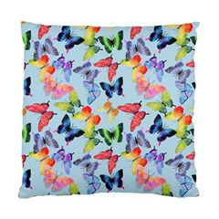 Watercolor Butterflies Standard Cushion Case (two Sides) by SychEva