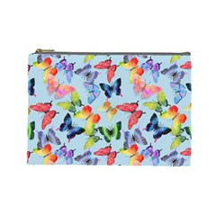 Watercolor Butterflies Cosmetic Bag (large) by SychEva