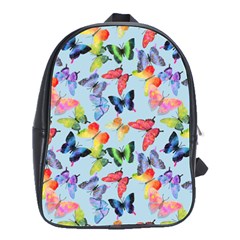 Watercolor Butterflies School Bag (large) by SychEva