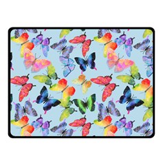 Watercolor Butterflies Fleece Blanket (small) by SychEva