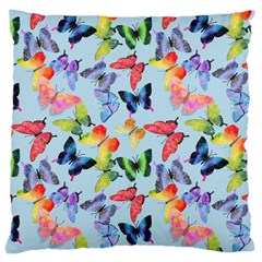 Watercolor Butterflies Large Cushion Case (one Side) by SychEva
